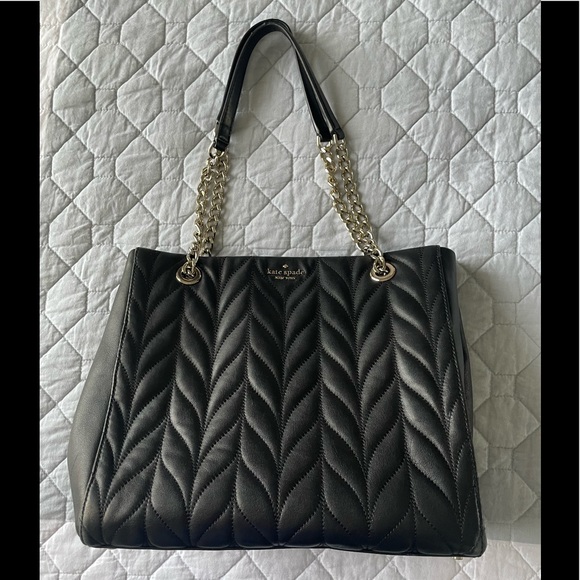 kate spade Handbags - Kate Spade Briar Lane Quilted Willis Black Leather Tote Handbag Style: KRU5763